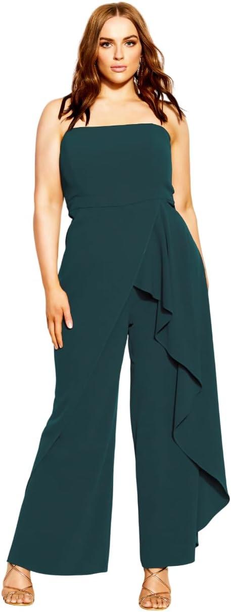 image:imageCity Chic Womens Plus Size Jumpsuit Attract FFEmerald