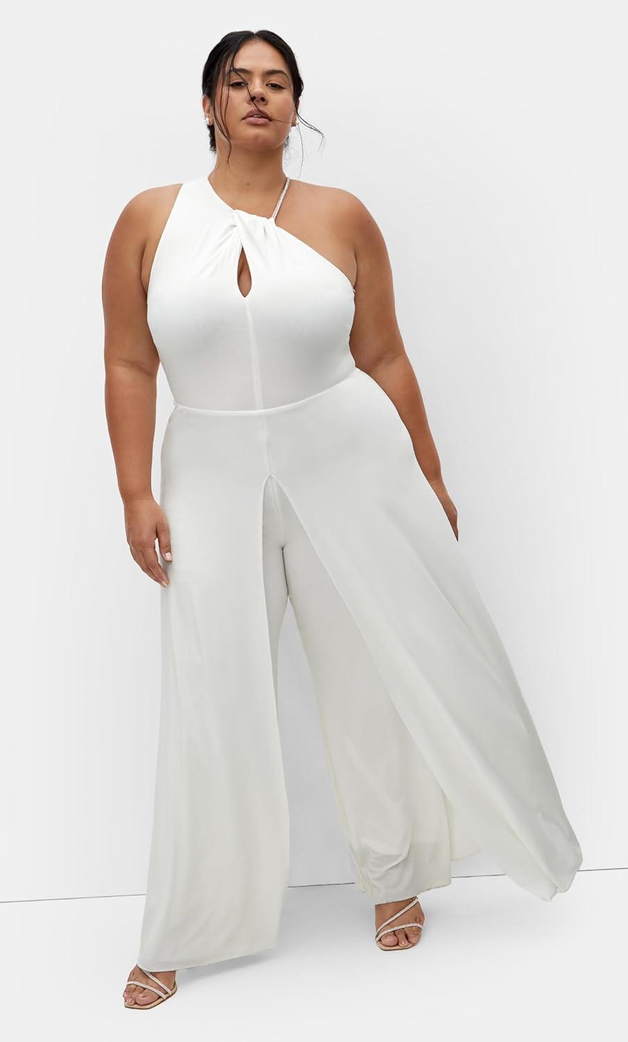 image:imageCity Chic Womens Plus Size Karlee JumpsuitIvory
