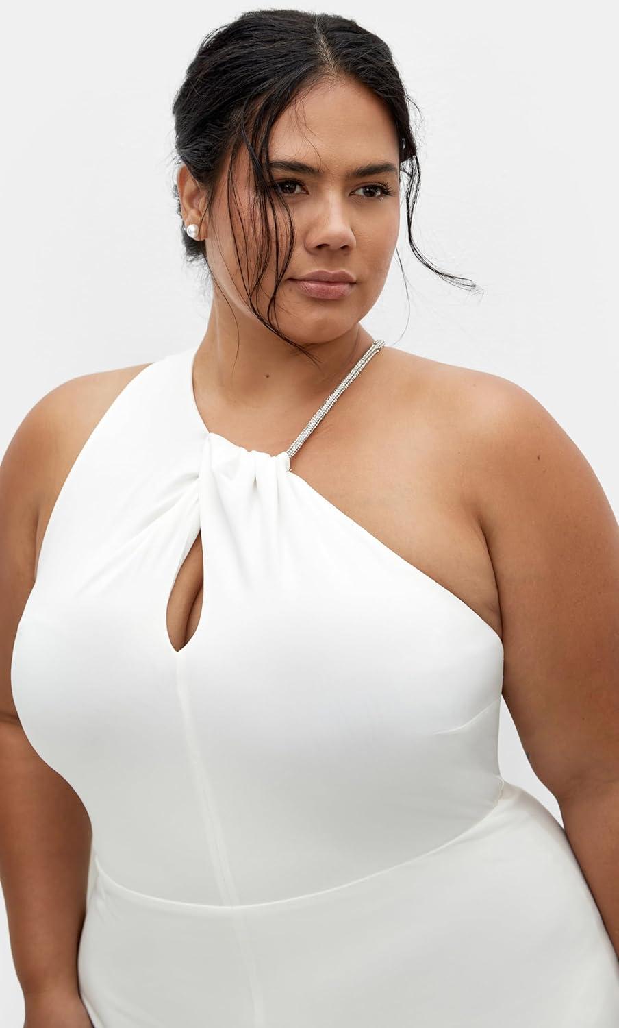 image:imageCity Chic Womens Plus Size Karlee JumpsuitIvory