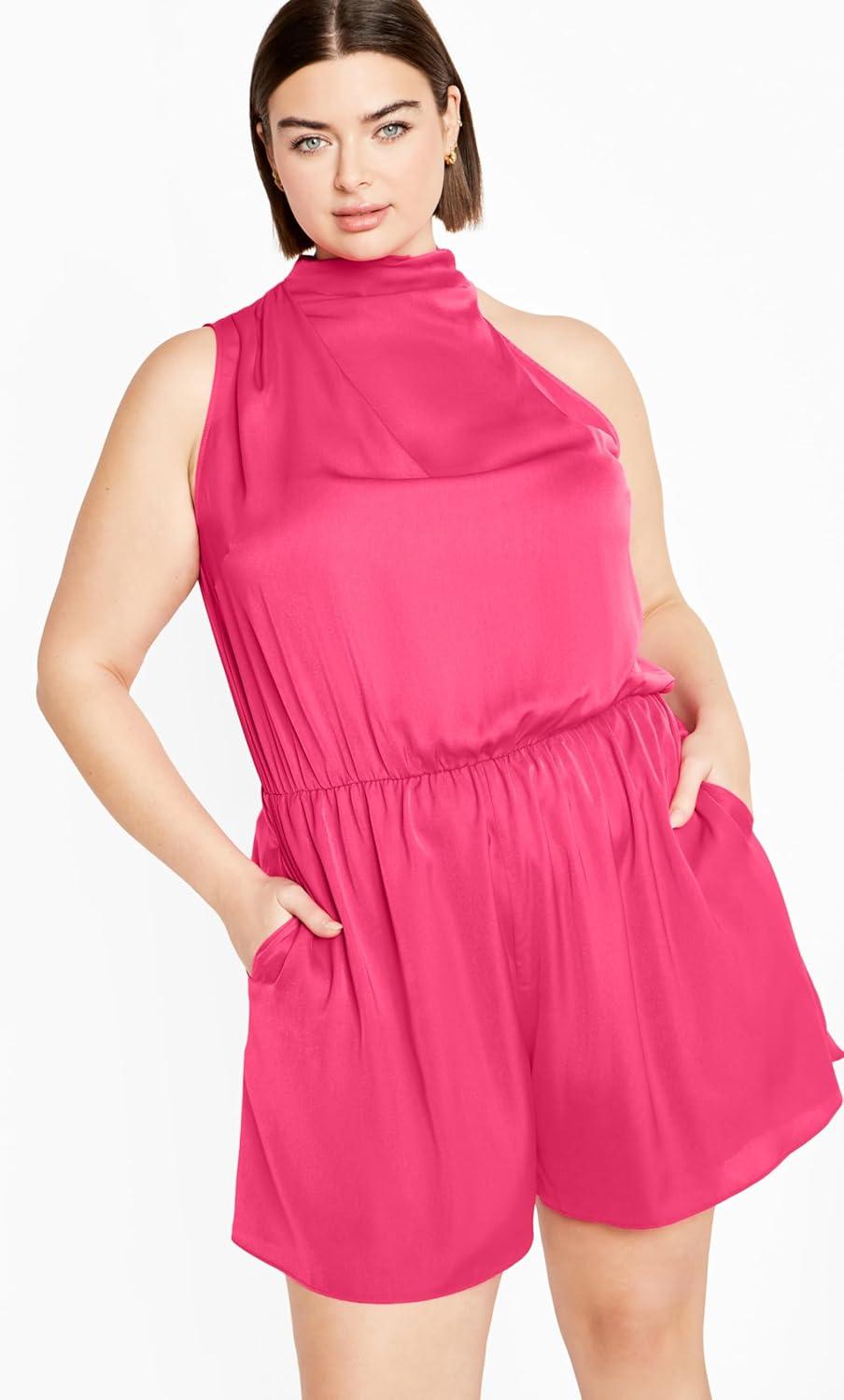image:imageCity Chic Womens Plus Size Kiana PlaysuitSummer Pink