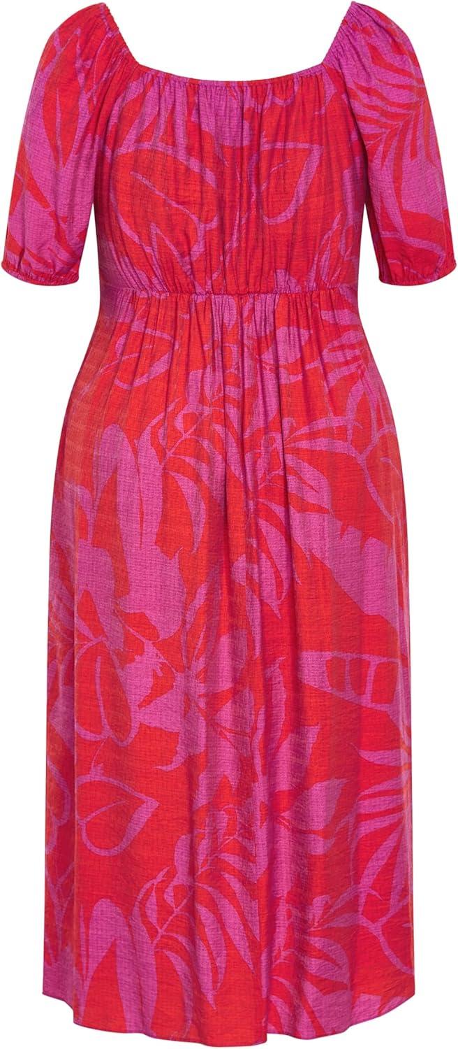 image:imageCity Chic Womens Plus Size Maxi Dress Bella PrintPink Tropicana