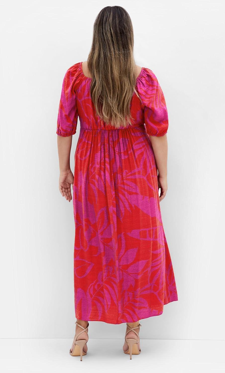 image:imageCity Chic Womens Plus Size Maxi Dress Bella PrintPink Tropicana