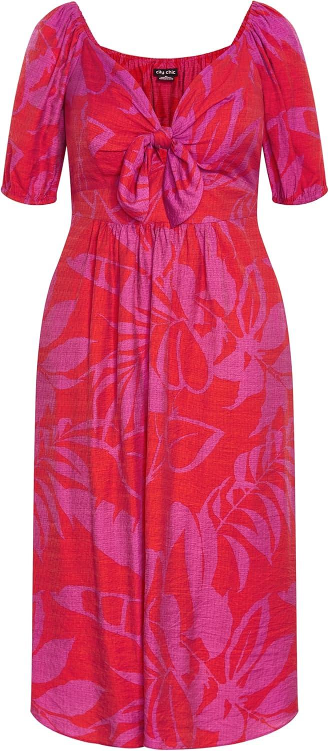image:imageCity Chic Womens Plus Size Maxi Dress Bella PrintPink Tropicana
