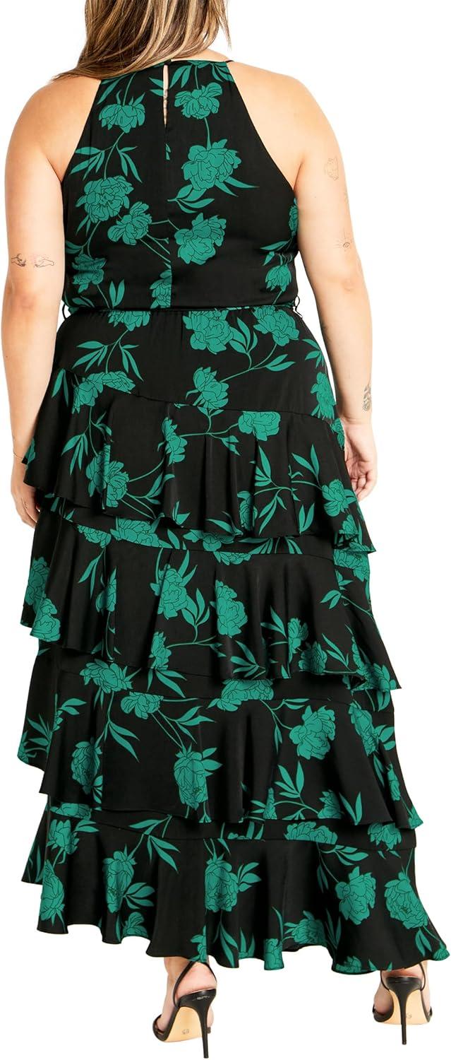 image:imageCity Chic Womens Plus Size Maxi Dress Joelle PrintAquarelle