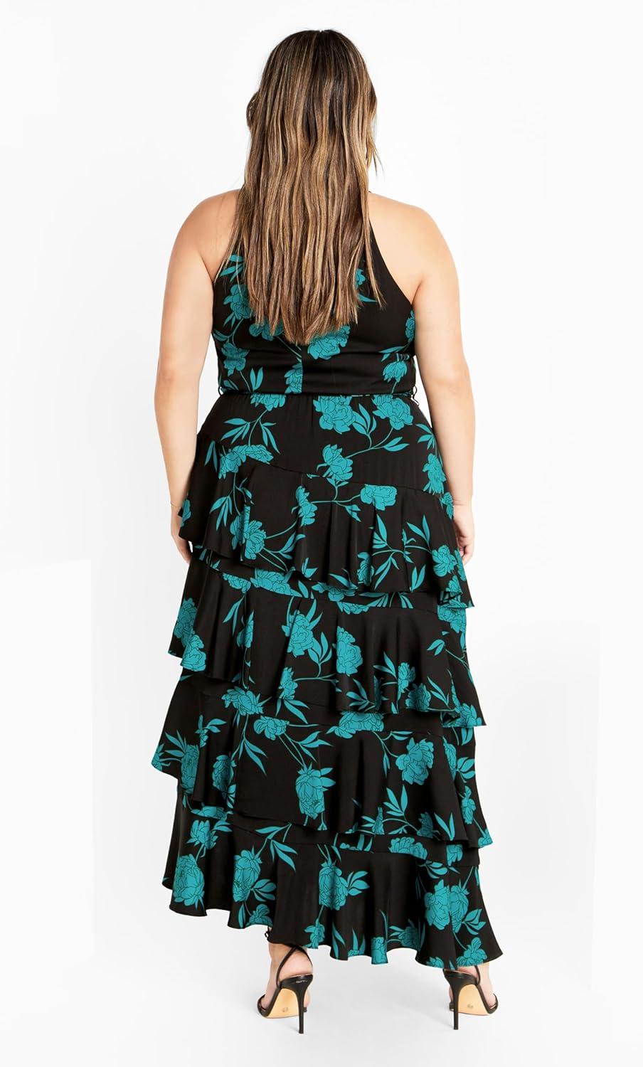 image:imageCity Chic Womens Plus Size Maxi Dress Joelle PrintAquarelle