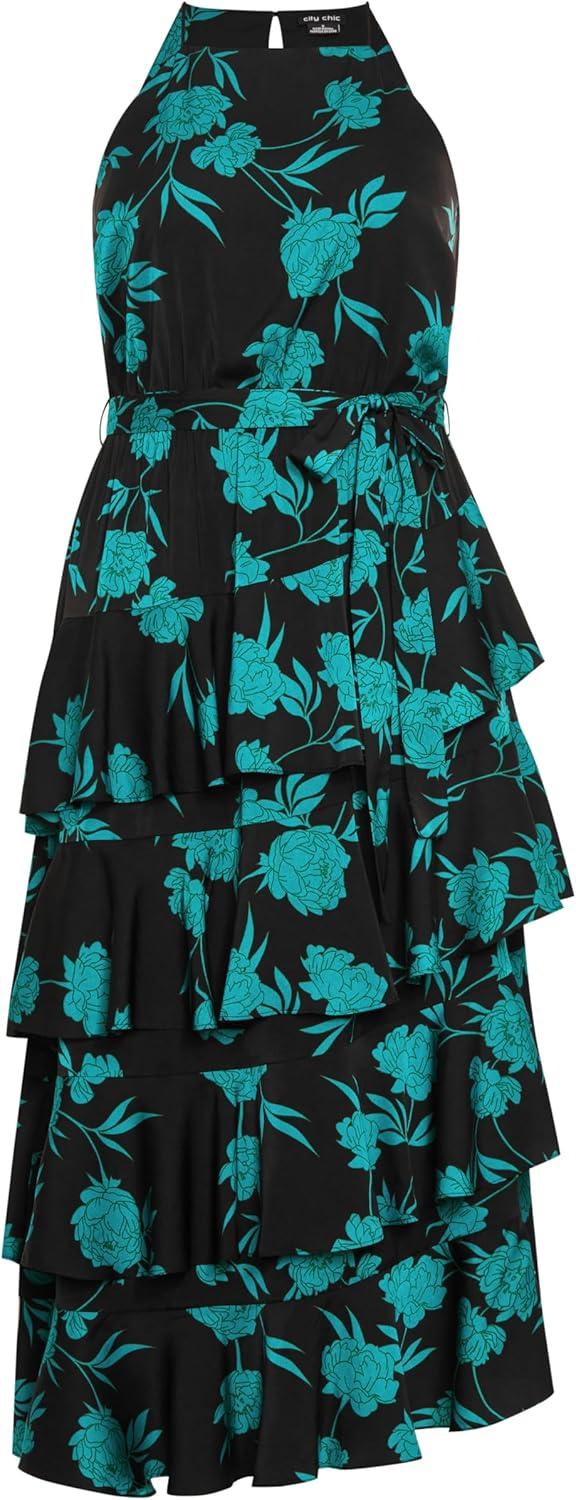 image:imageCity Chic Womens Plus Size Maxi Dress Joelle PrintAquarelle