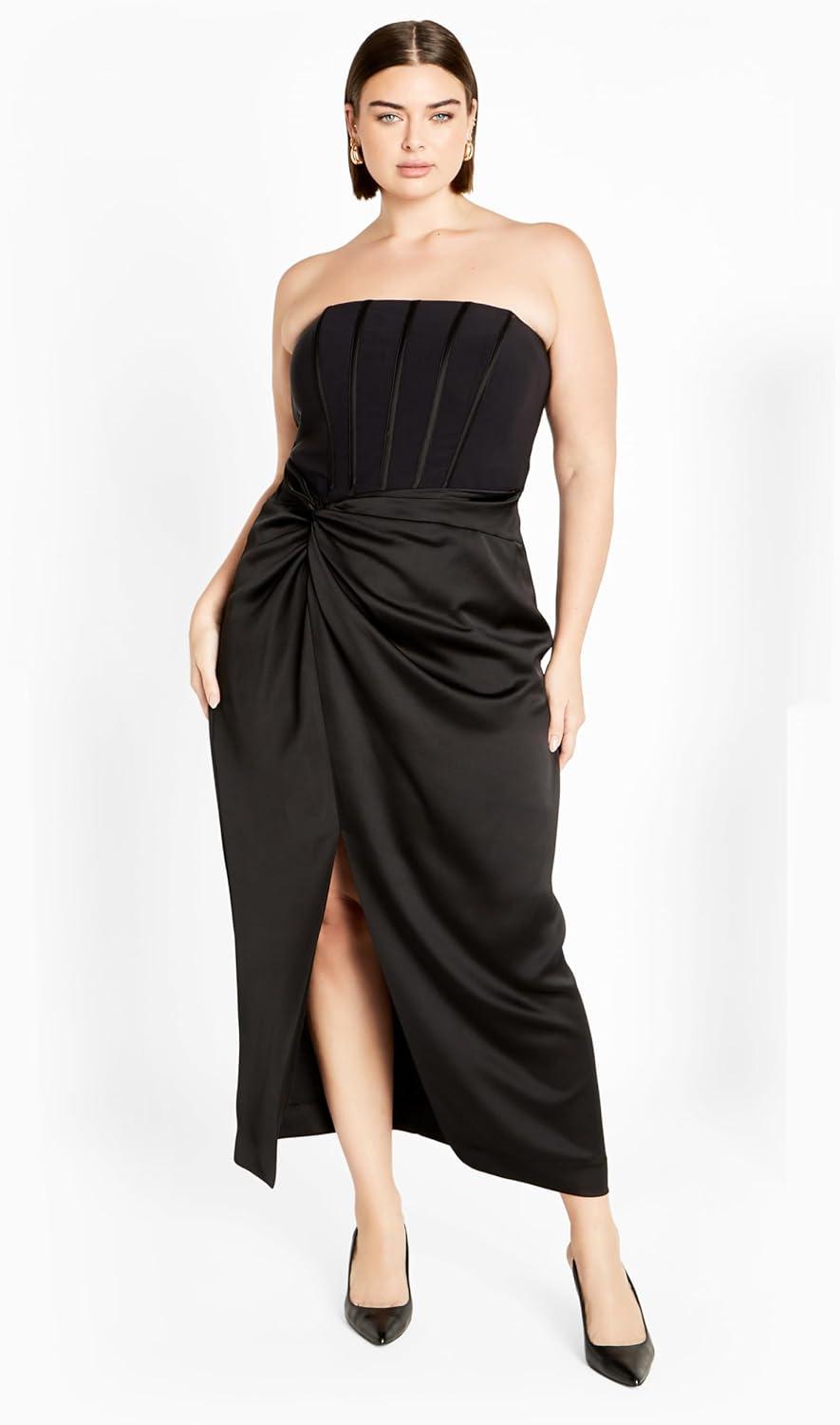 image:imageCity Chic Womens Plus Size MaxiLeylaBlack