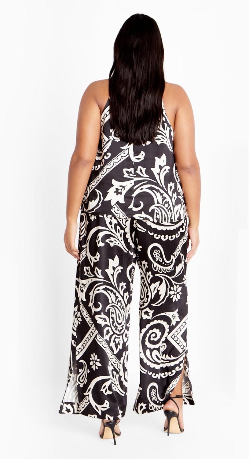 image:imageCity Chic Womens Plus Size PantSienna Print Paisley 18