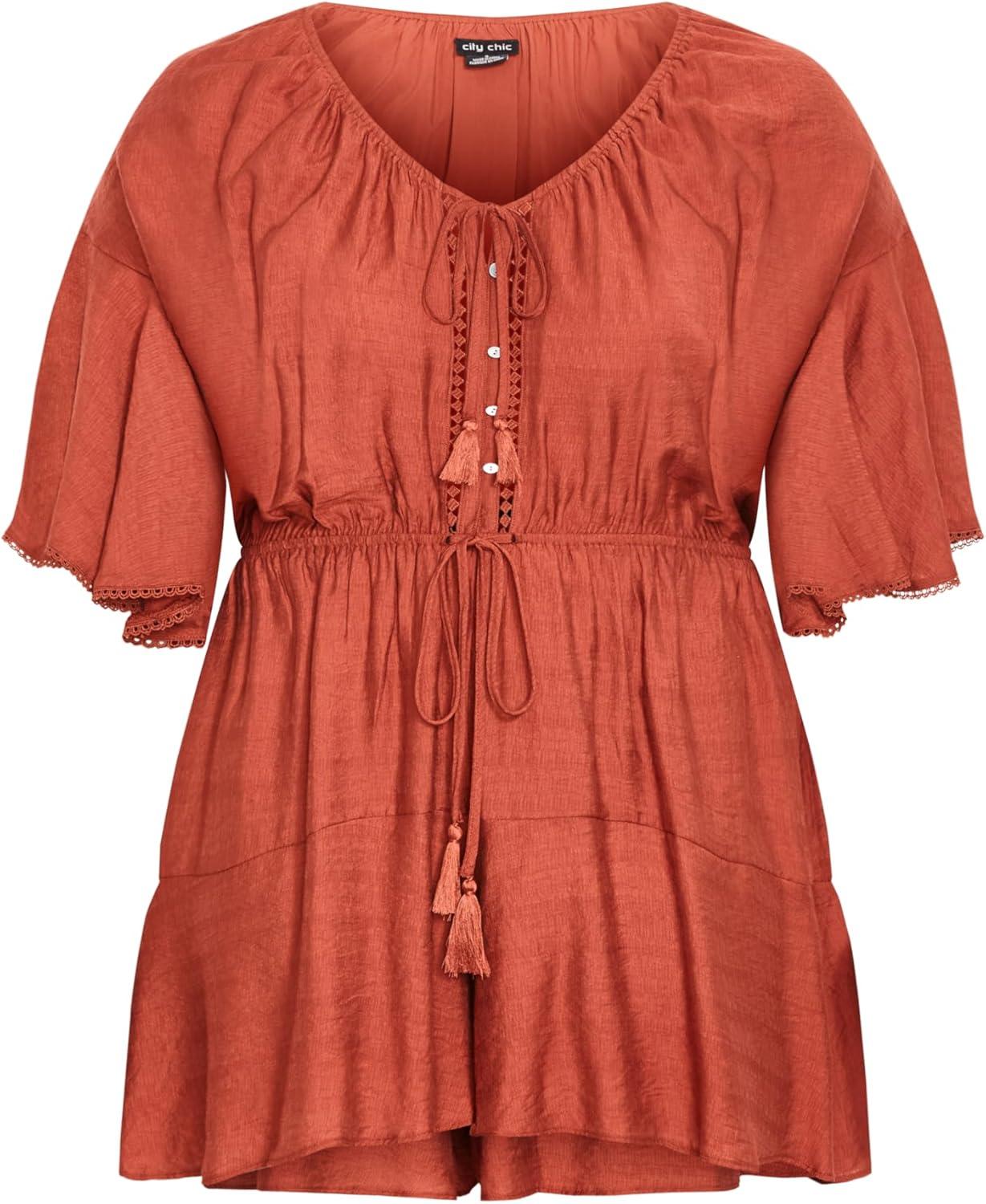 image:imageCity Chic Womens Plus Size Playsuit Harlow Lace EmbroideredGinger