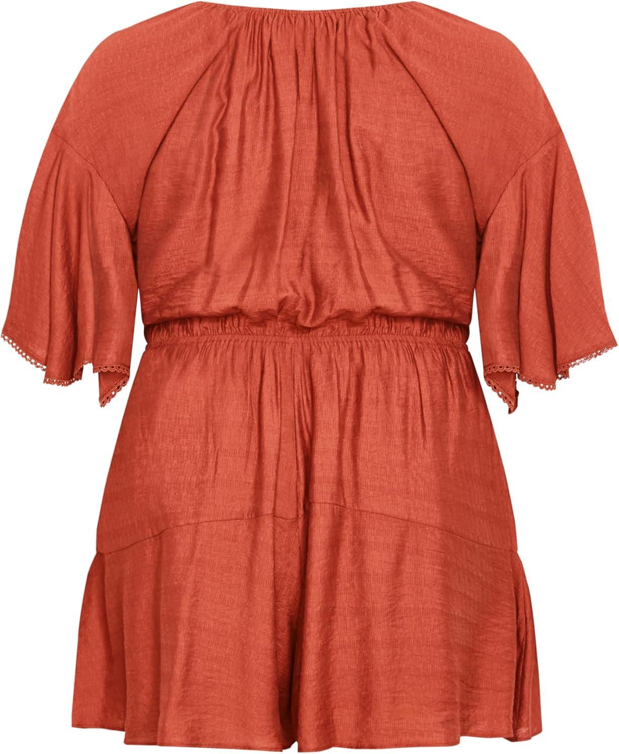 image:imageCity Chic Womens Plus Size Playsuit Harlow Lace EmbroideredGinger