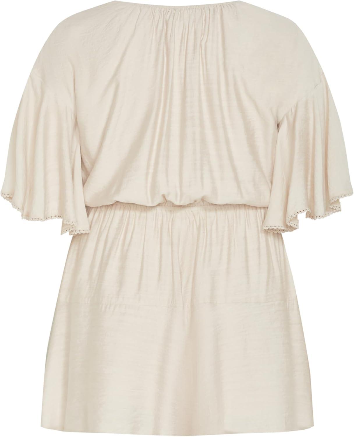 image:imageCity Chic Womens Plus Size Playsuit Harlow Lace EmbroideredOat