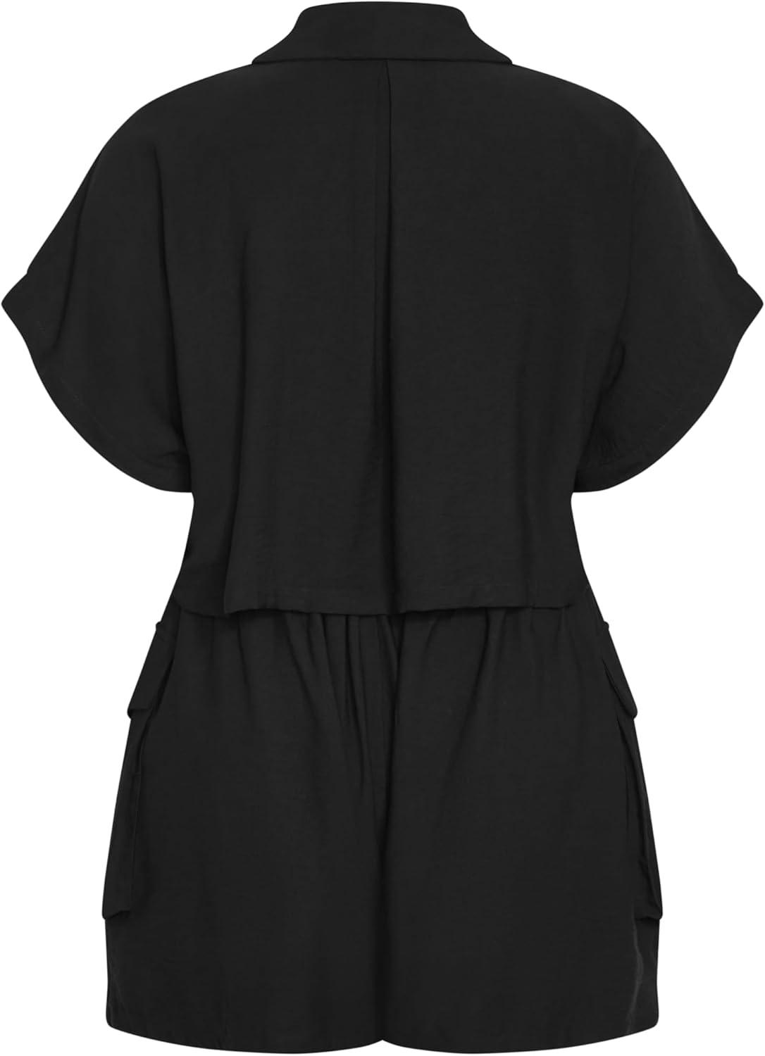 image:imageCity Chic Womens Plus Size Playsuit JadeBlack