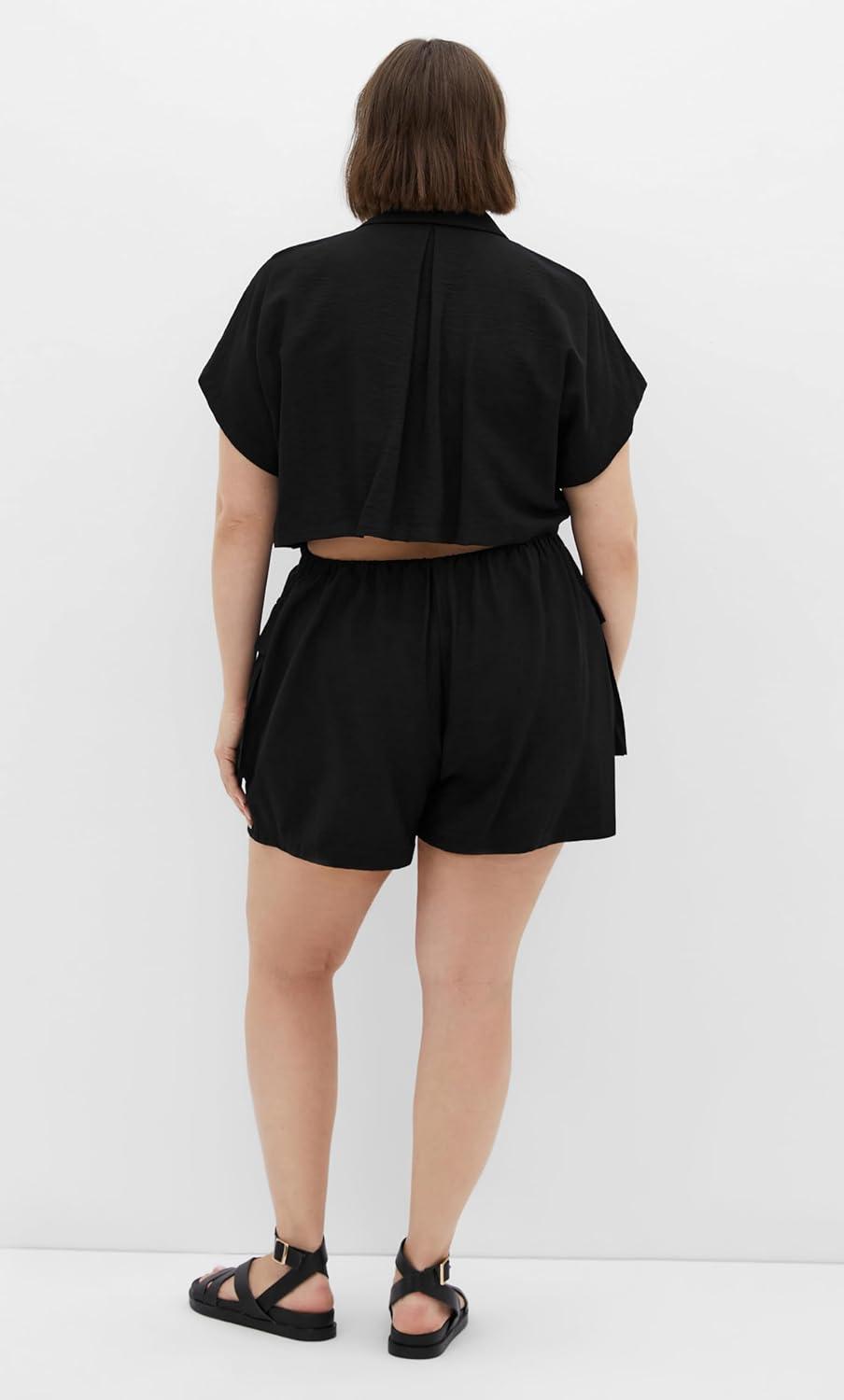 image:imageCity Chic Womens Plus Size Playsuit JadeBlack