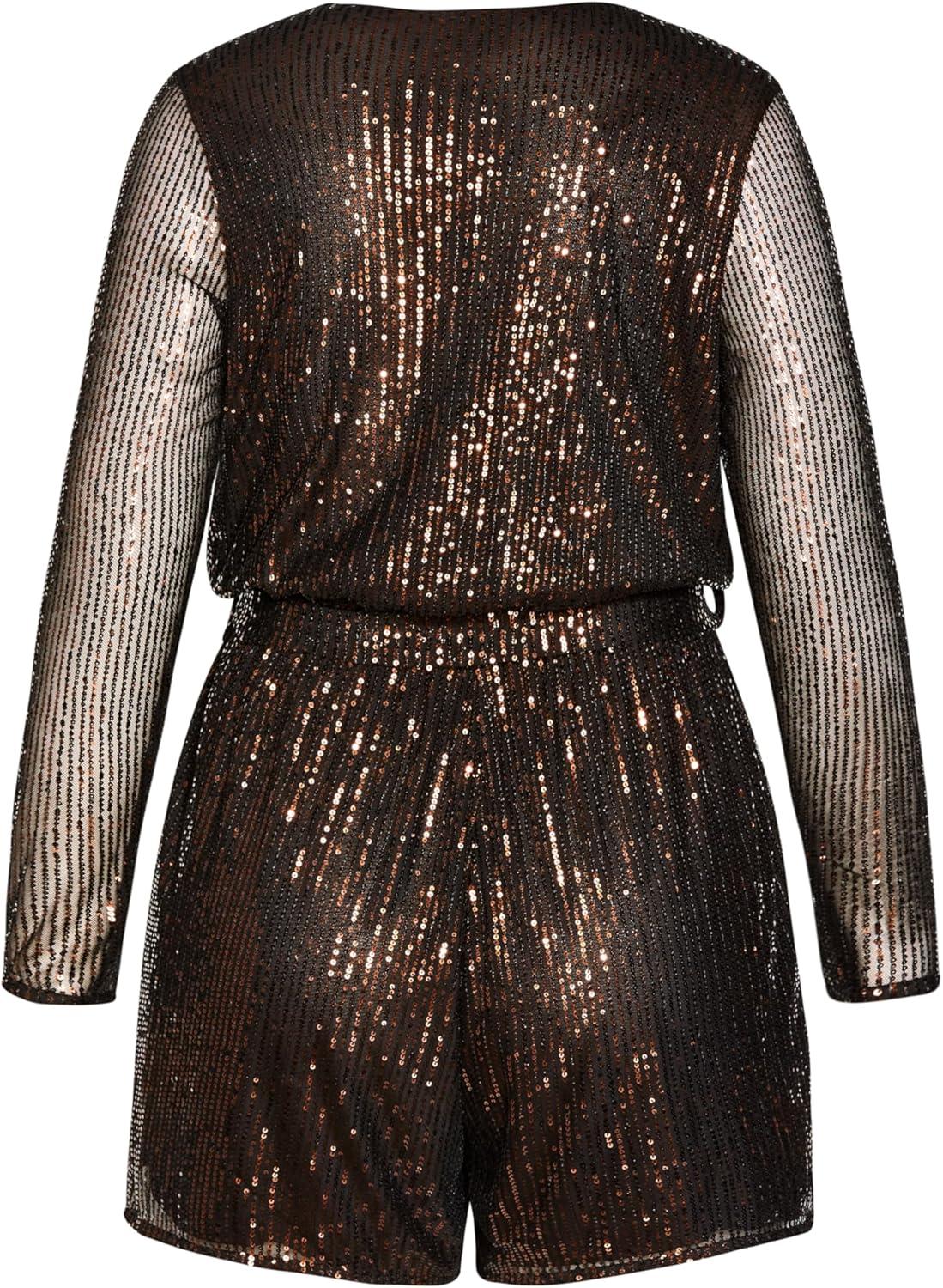 image:imageCity Chic Womens Plus Size Playsuit SparkleToffee