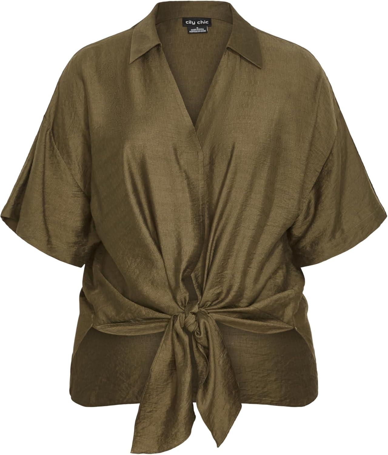 image:imageCity Chic Womens Plus Size Shirt RosieKhaki