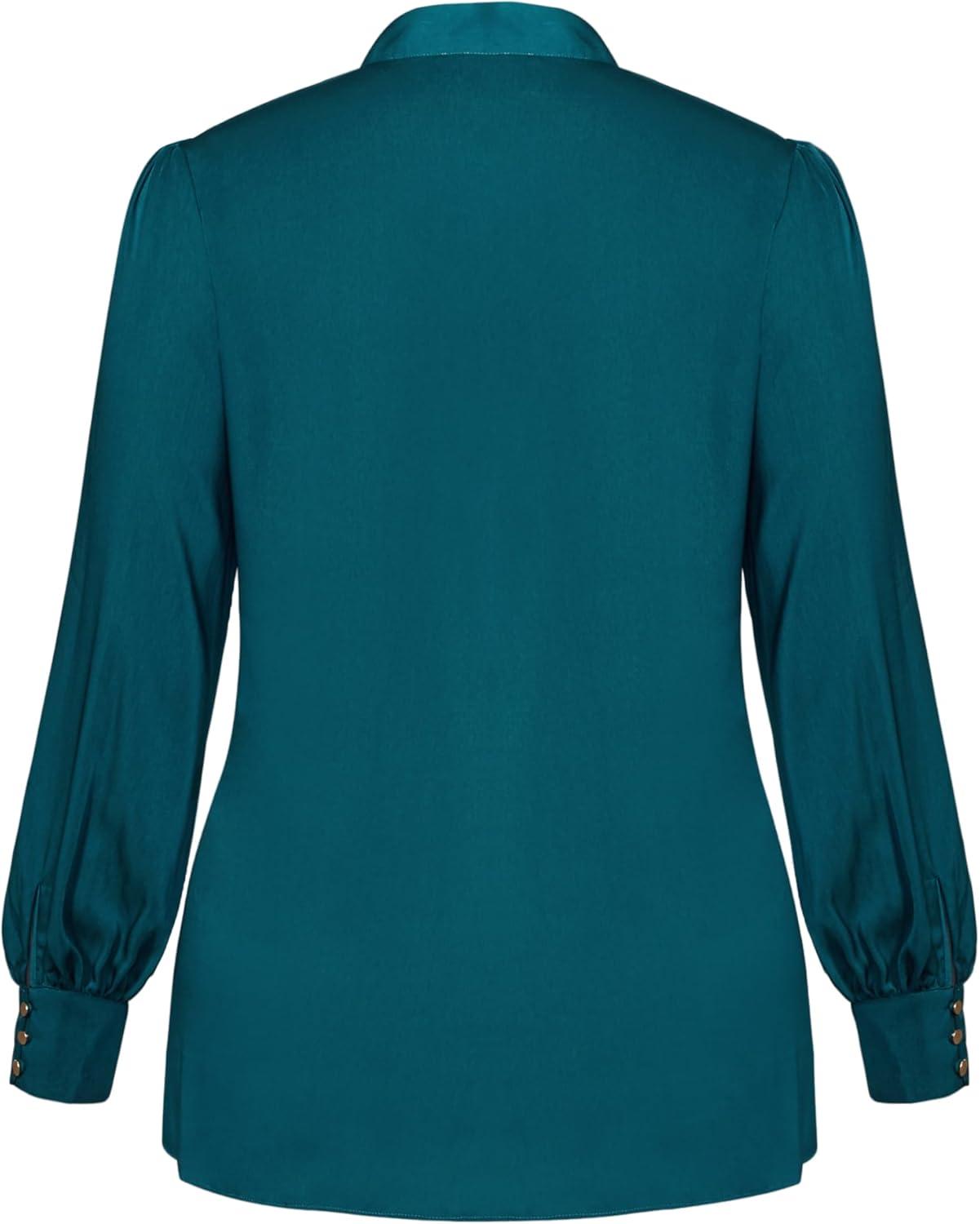 image:imageCity Chic Womens Plus Size Top In AweTeal