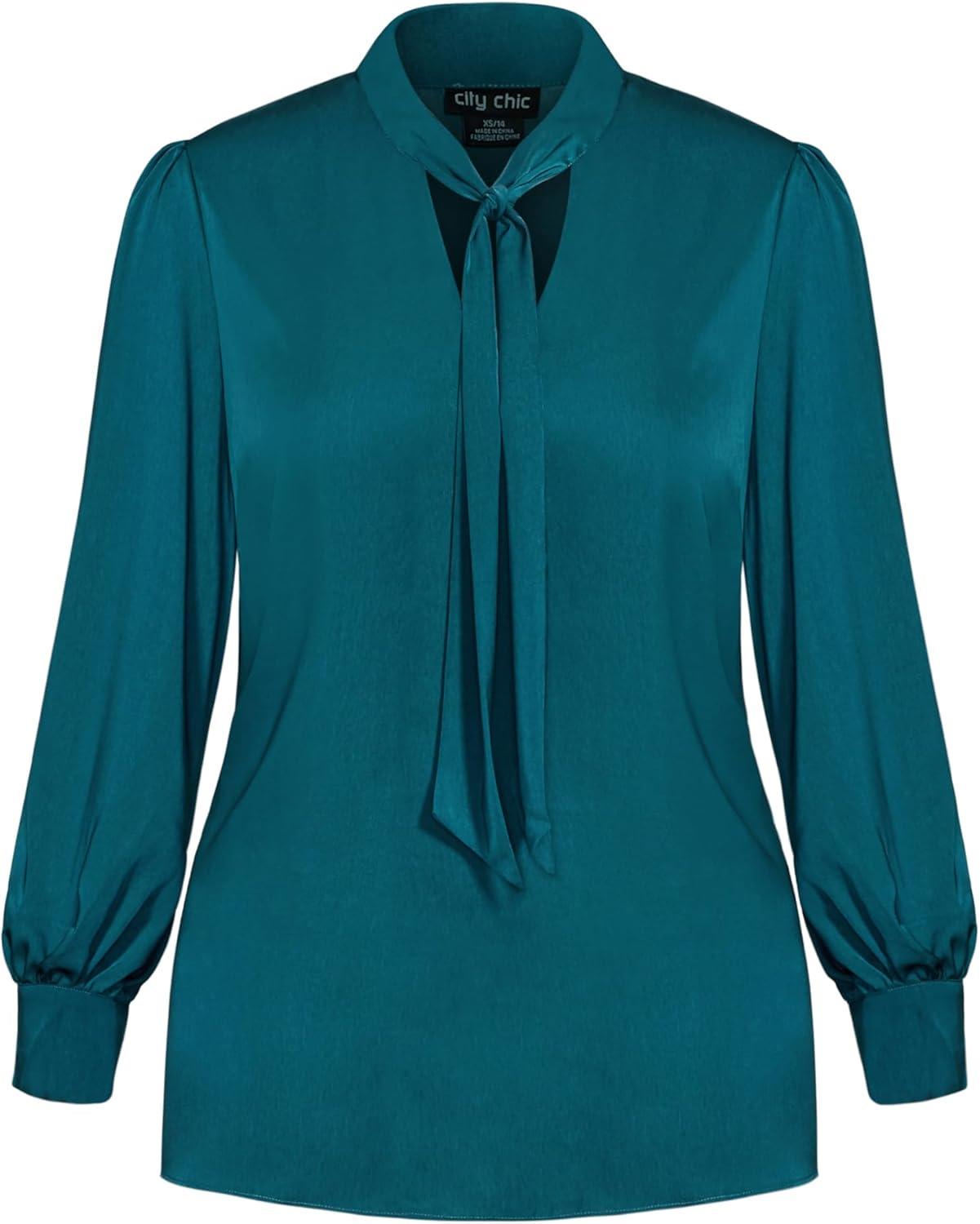 image:imageCity Chic Womens Plus Size Top In AweTeal