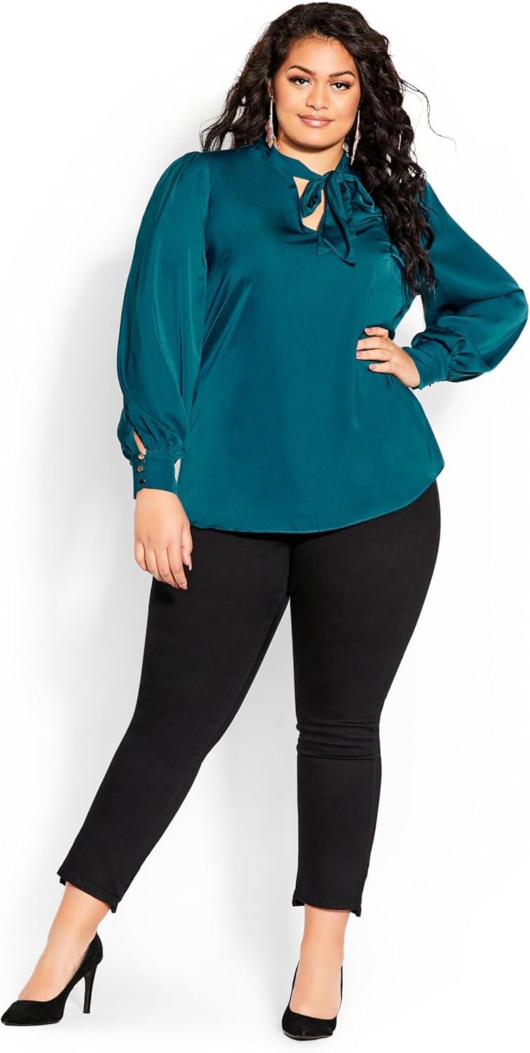 image:imageCity Chic Womens Plus Size Top In AweTeal