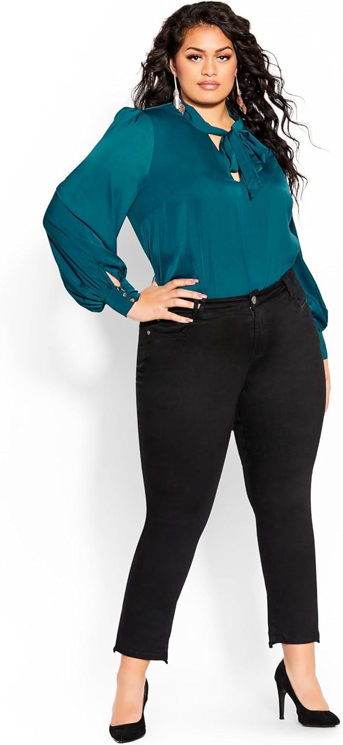 image:imageCity Chic Womens Plus Size Top In AweTeal