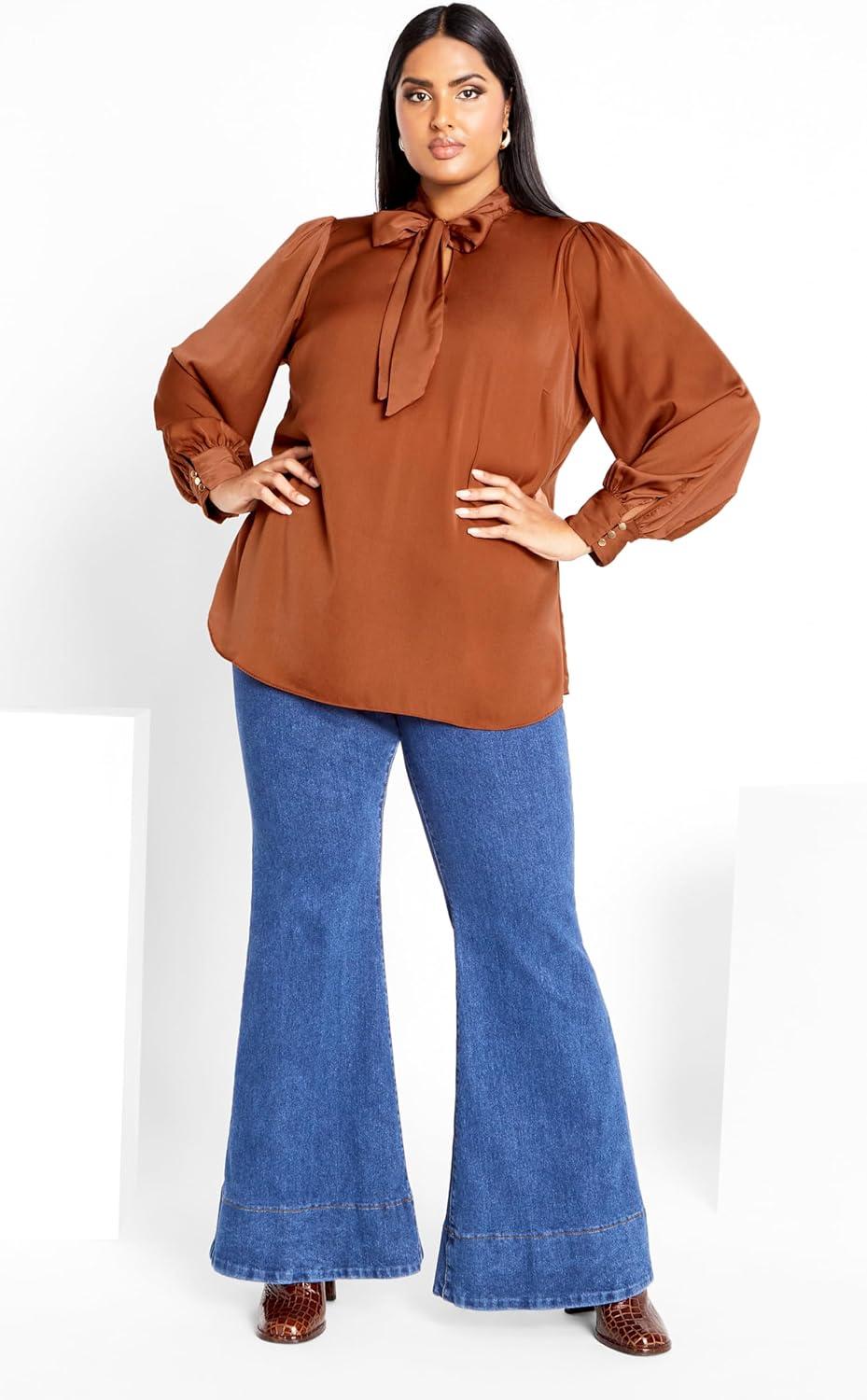 image:imageCity Chic Womens Plus Size Top In AweToffee