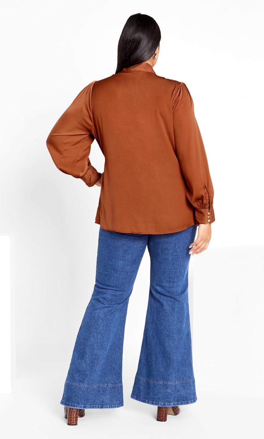 image:imageCity Chic Womens Plus Size Top In AweToffee