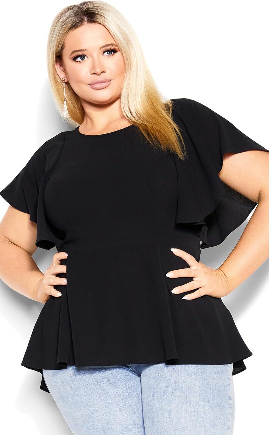 image:imageCity Chic Womens Plus Size Top Romantic MoodBlack