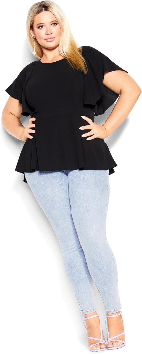 image:imageCity Chic Womens Plus Size Top Romantic MoodBlack