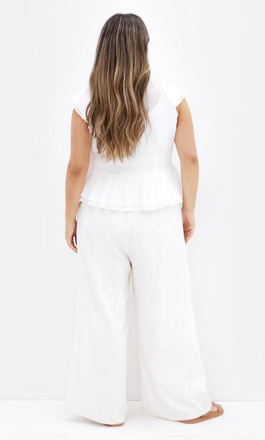 image:imageCity Chic Womens Plus Size Top Sweet RuffleIvory
