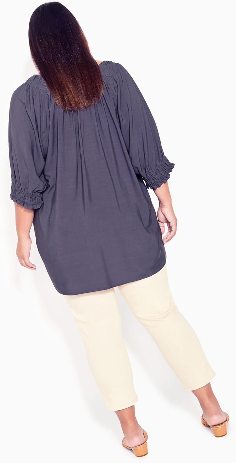 image:imageCity Chic Womens Plus Size TopSteel