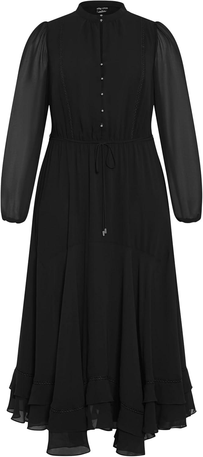 image:imageCity Chic Womens Plus Size Yasmin Maxi DressBlack