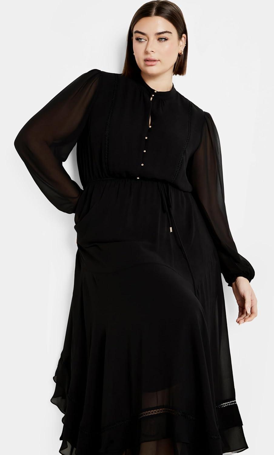 image:imageCity Chic Womens Plus Size Yasmin Maxi DressBlack