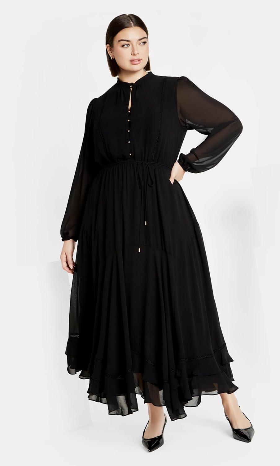 image:imageCity Chic Womens Plus Size Yasmin Maxi DressBlack