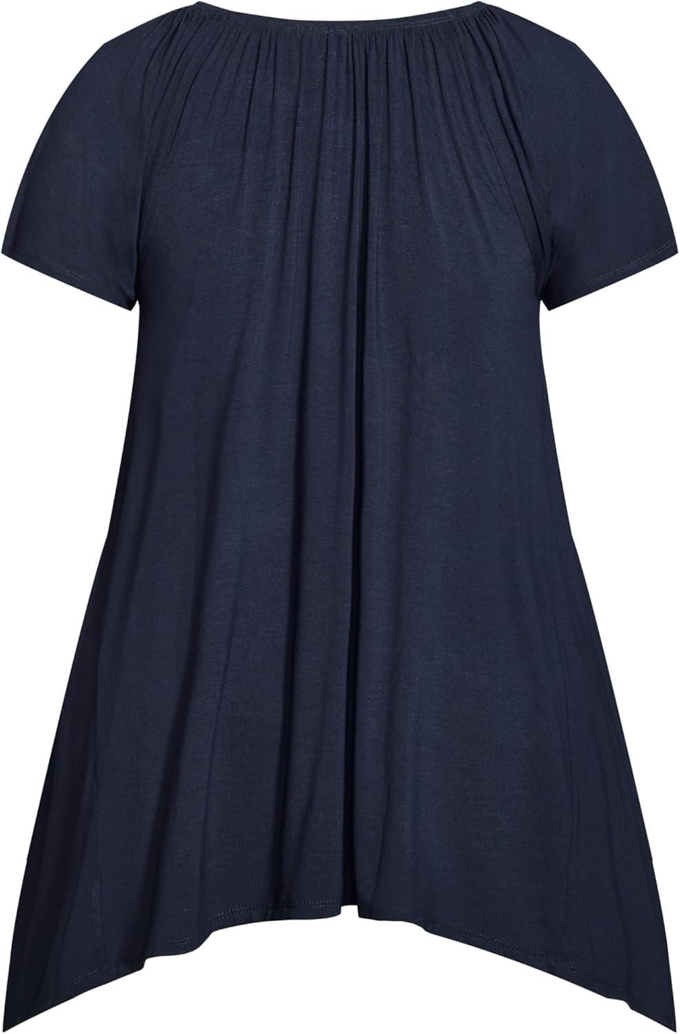 image:imageCity Chic Womens TunicHanky Hem PlainNavy