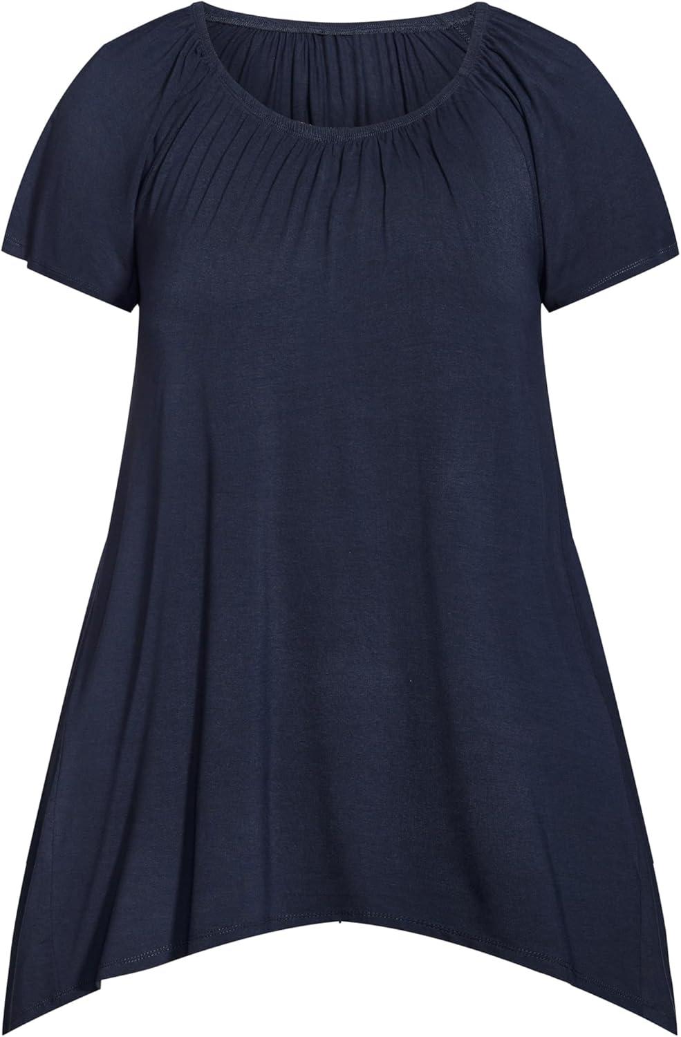 image:imageCity Chic Womens TunicHanky Hem PlainNavy