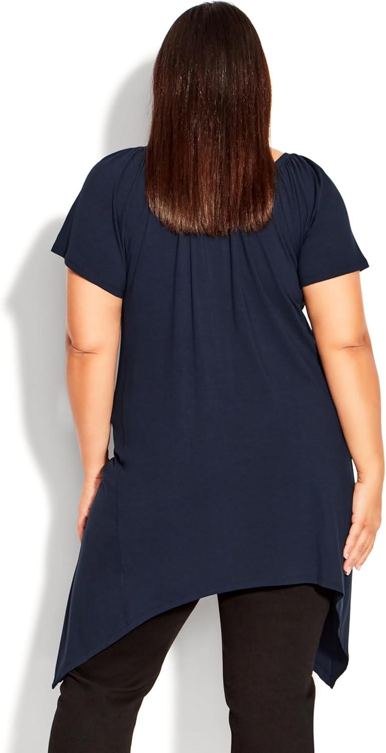 image:imageCity Chic Womens TunicHanky Hem PlainNavy