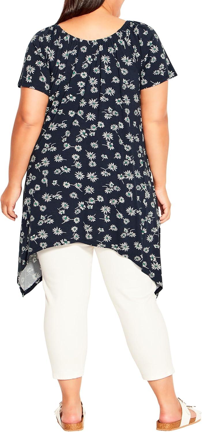 image:imageCity Chic Womens TunicHanky Hem PrintEvan Daisy