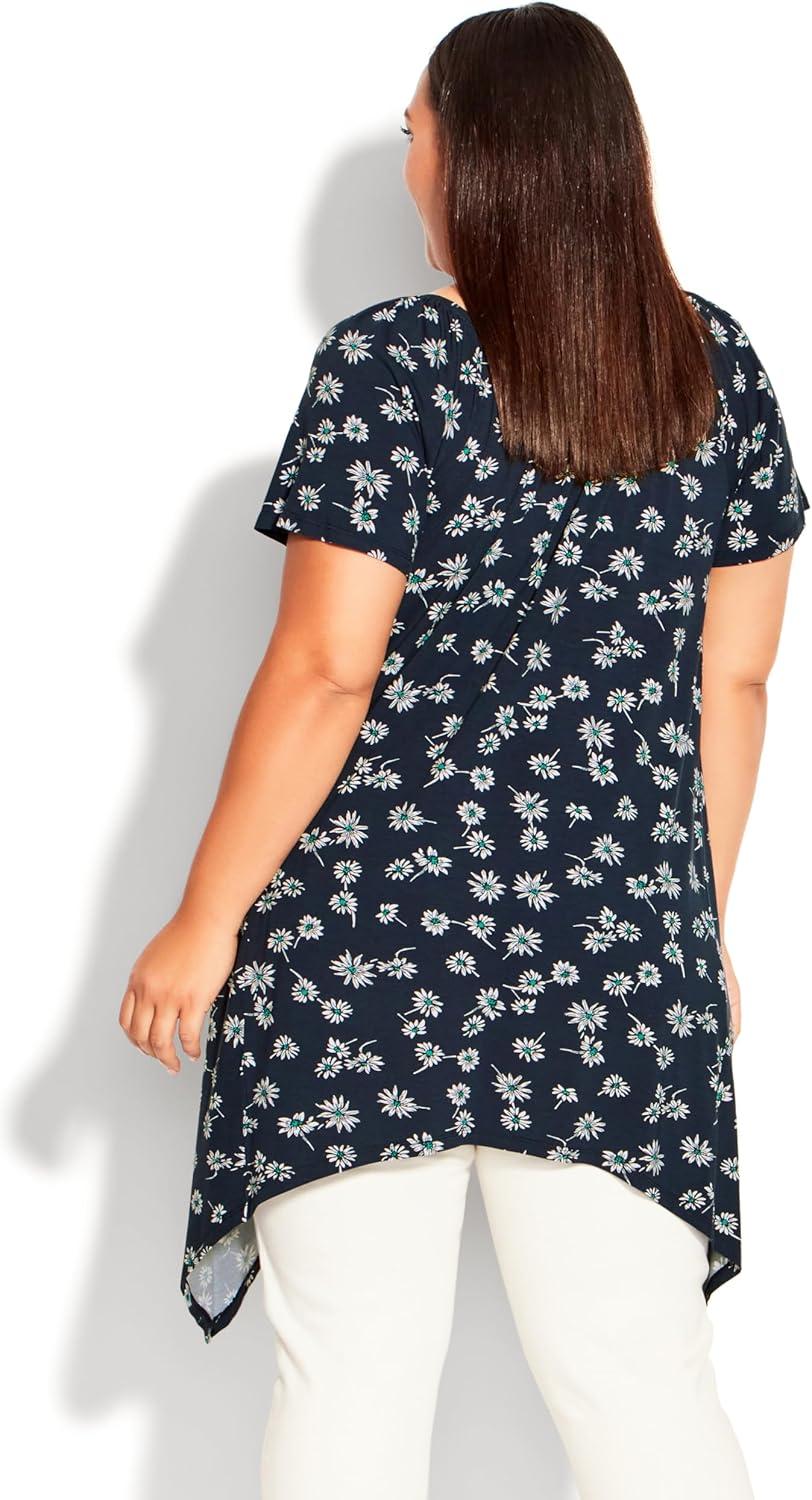 image:imageCity Chic Womens TunicHanky Hem PrintEvan Daisy