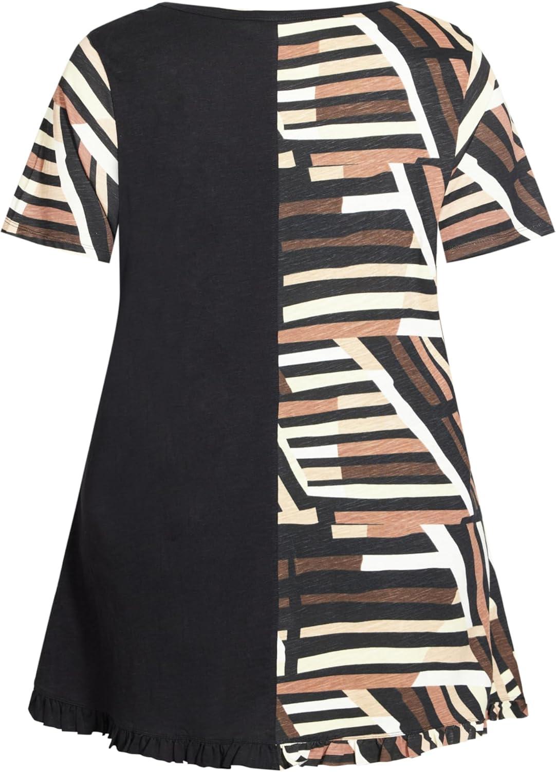 image:imageCity Chic Womens TunicMave SpliceStix Neutral