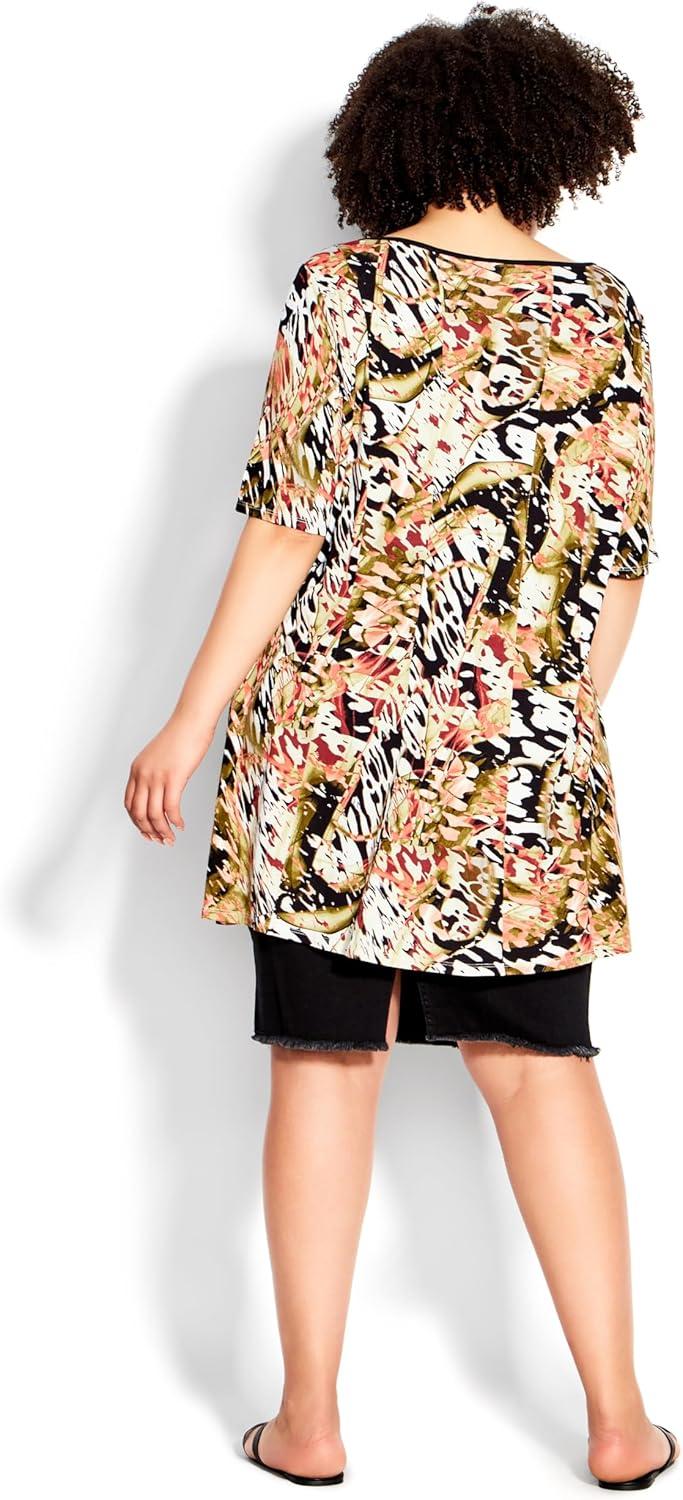 image:imageCity Chic Womens TunicSwing Panel PrintFloatation