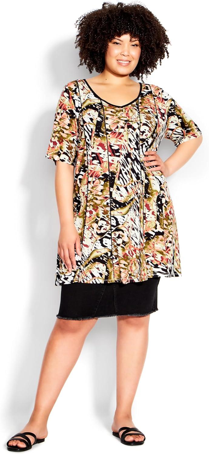 image:imageCity Chic Womens TunicSwing Panel PrintFloatation