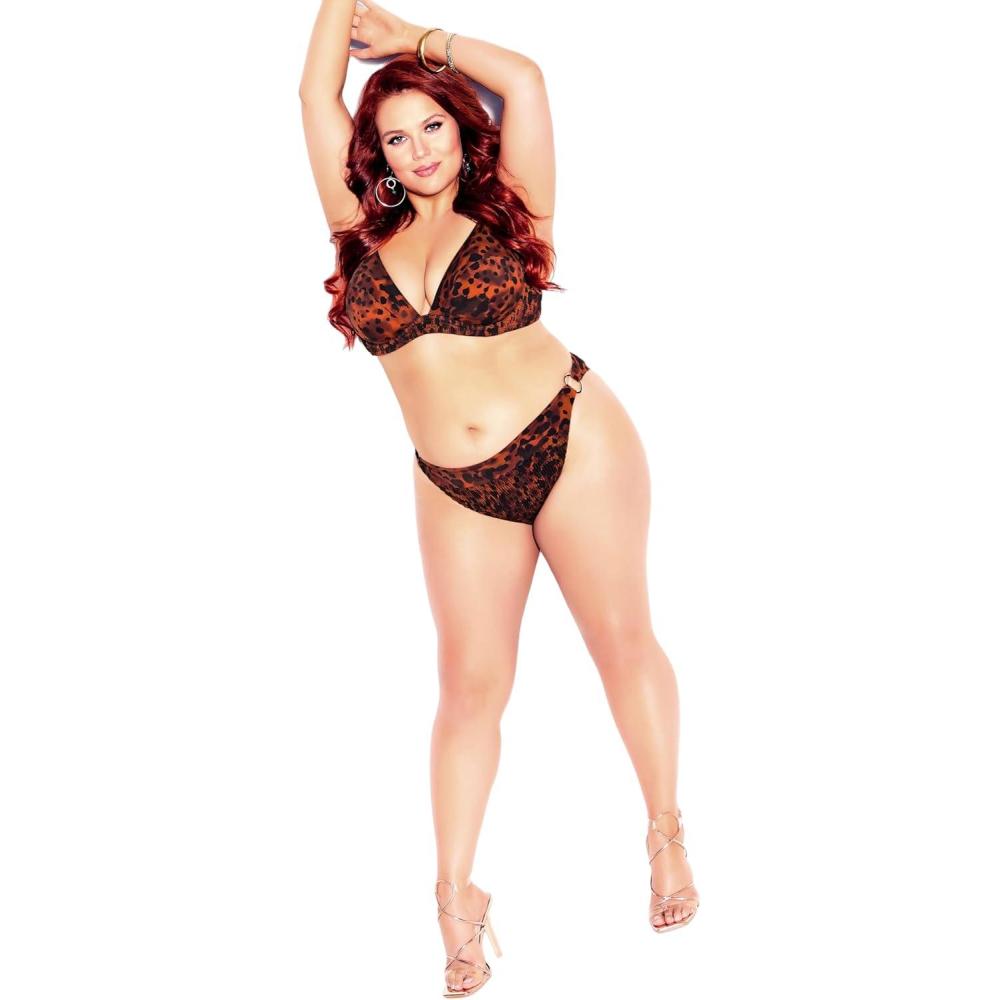 image:imageCity Chic CCX Womens Plus Size Pant Vibeka Print BikiniLeopard