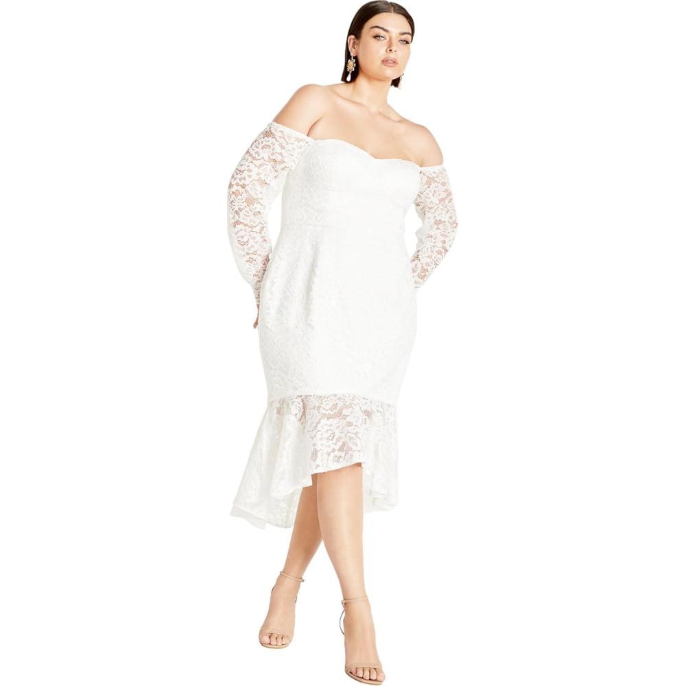 image:imageCity Chic Plus Size Dress Lace Athena DressIvory