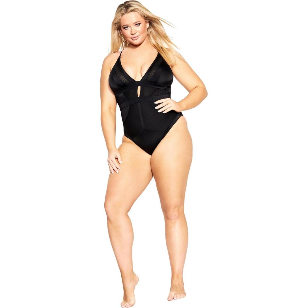 image:imageCity Chic Plus Size One Piece Swimsuit Sexy Plunge 1 Piece