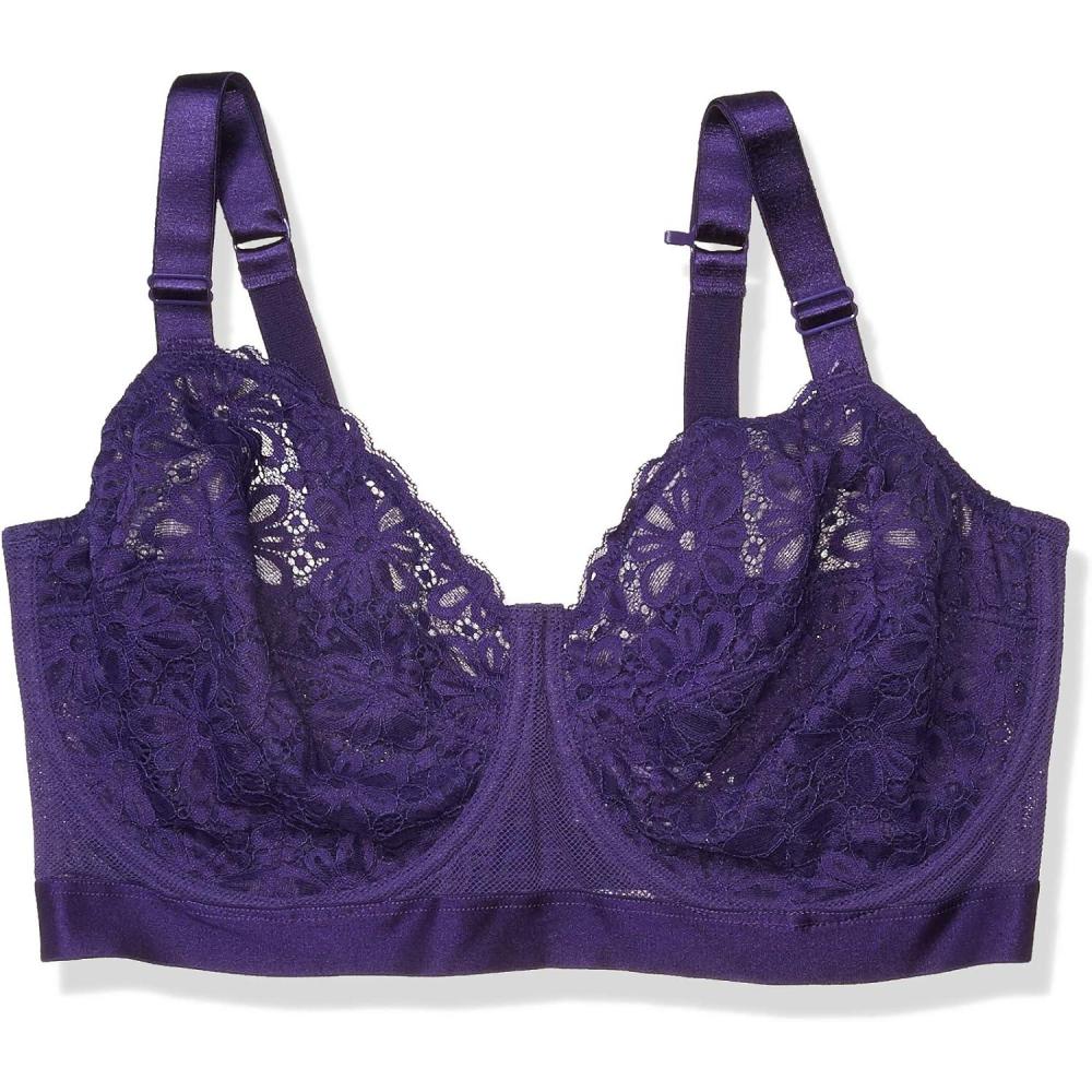 image:imageCity Chic Womens Longline Underwired Bra with Lace CupG Violet