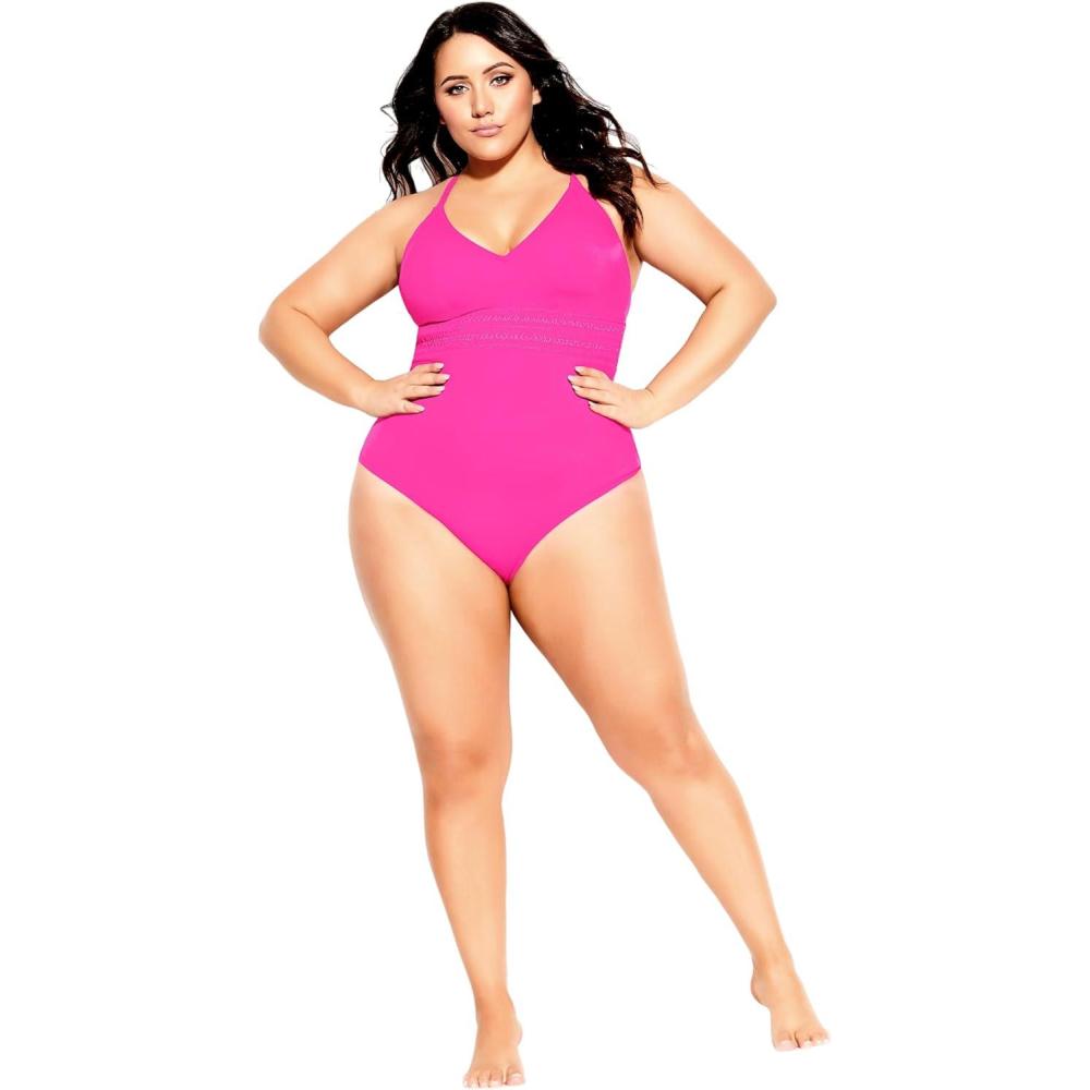 image:imageCity Chic Womens Plus Size 1 Piece  LuciaHot Pink