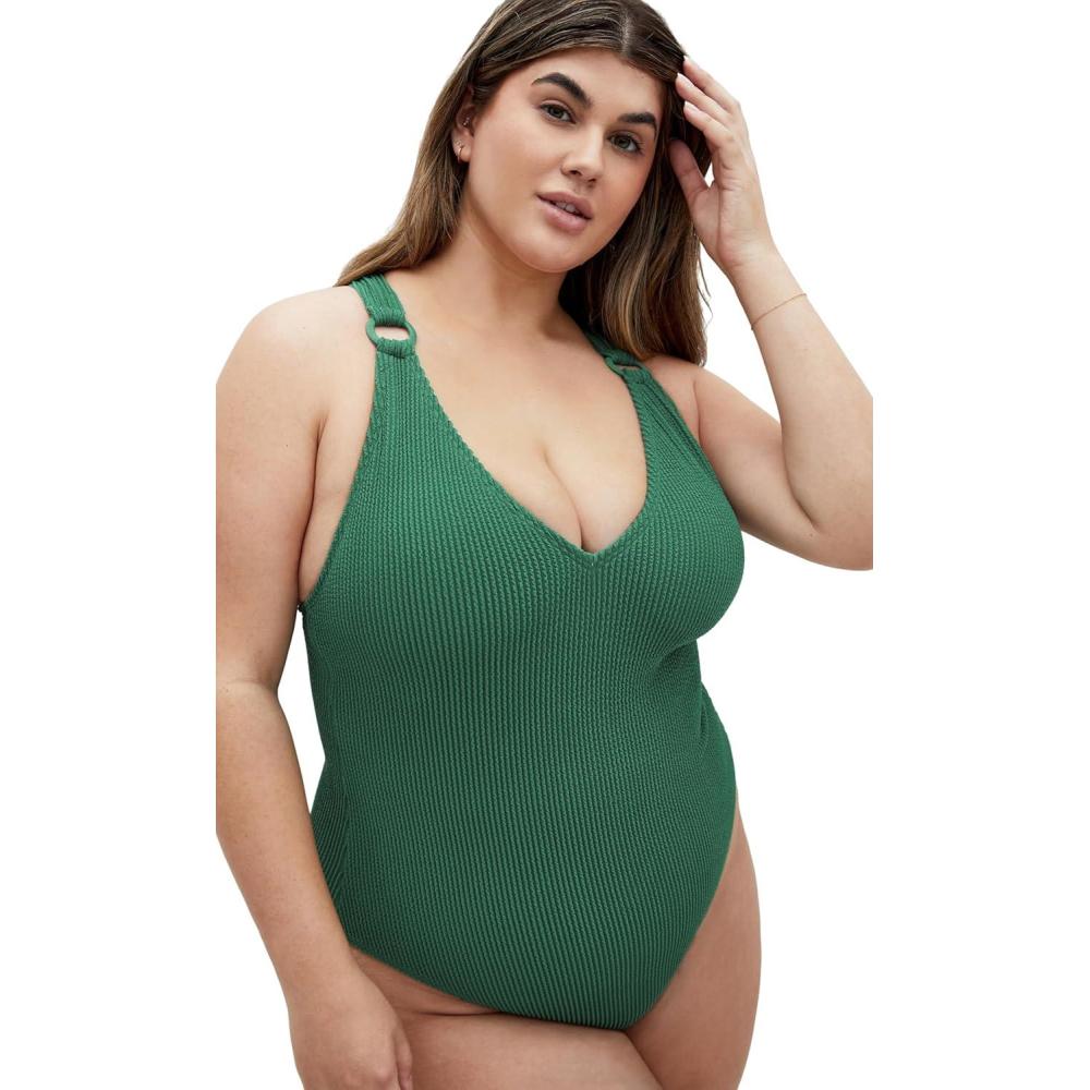 image:imageCity Chic Womens Plus Size 1 Piece Swimsuit  AvalonAmazon Green