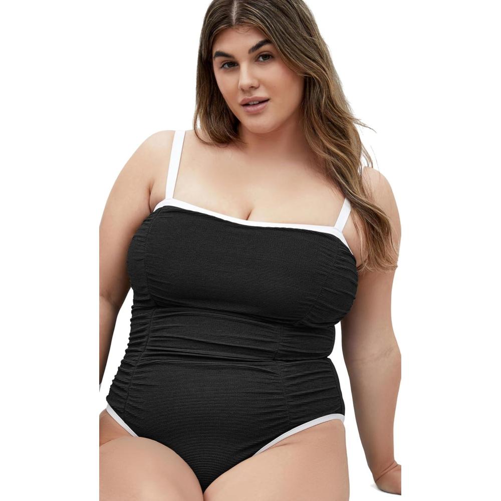 image:imageCity Chic Womens Plus Size 1 Piece Swimsuit  CorfuBlack