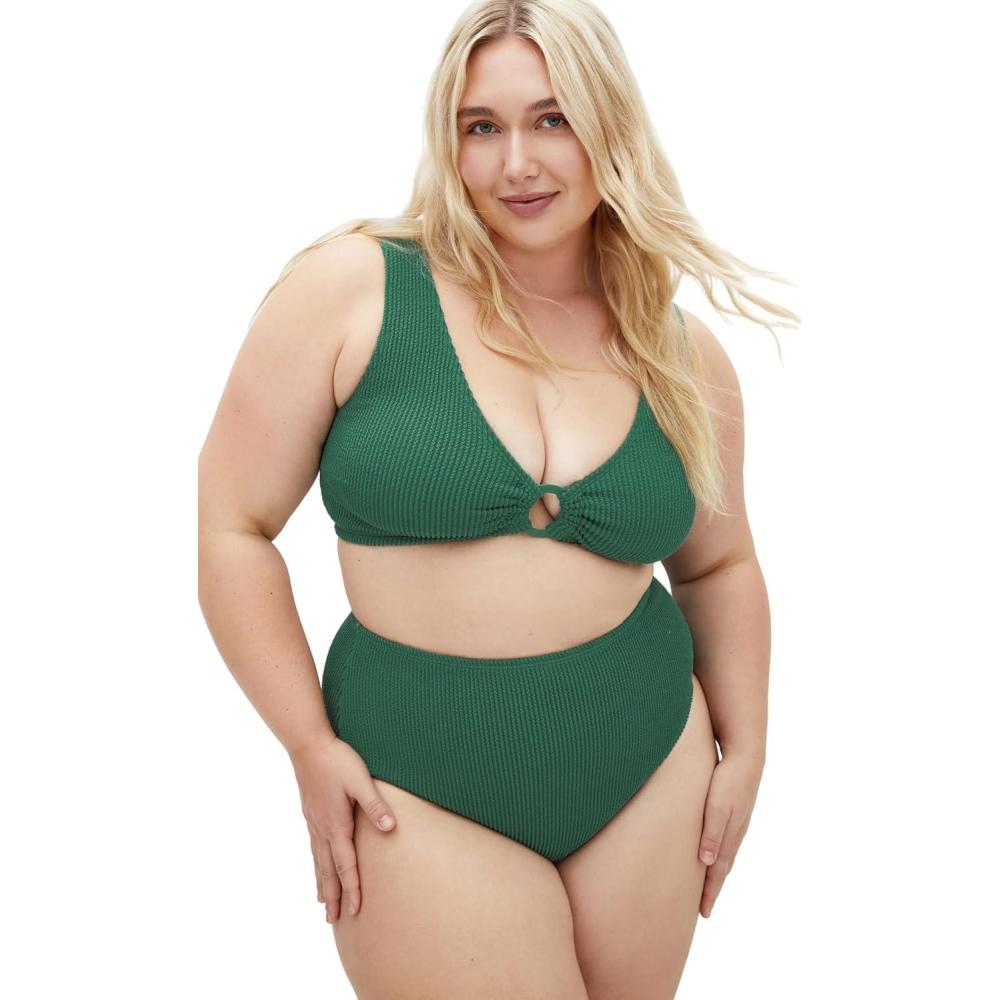 image:imageCity Chic Womens Plus Size Brief  Avalon Hi Waist BikiniAmazon Green