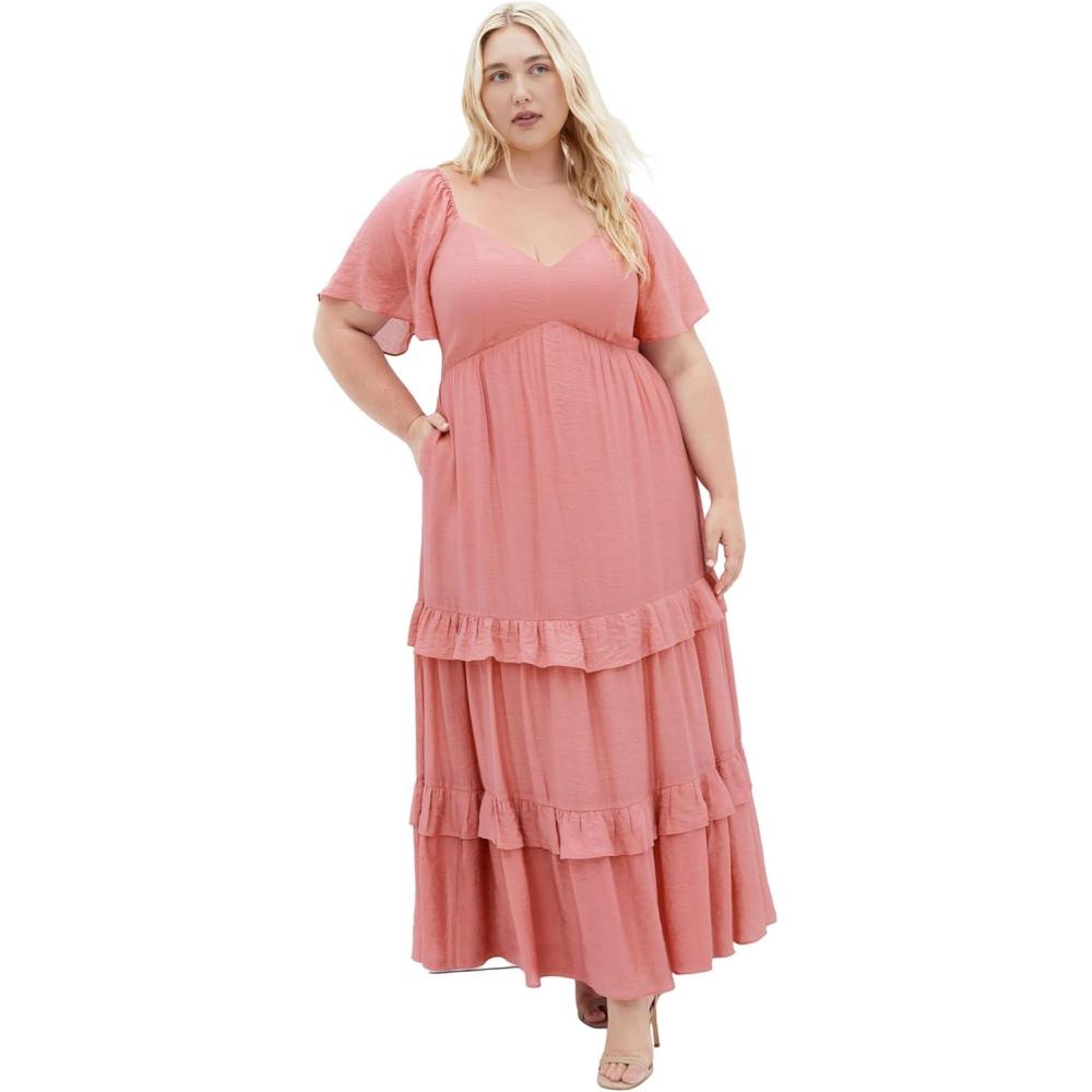 image:imageCity Chic Womens Plus Size Dress Marci MaxiDeep Rose