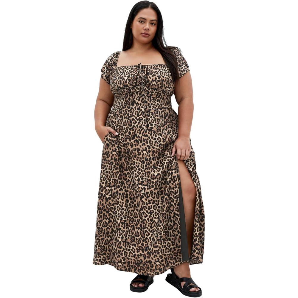 image:imageCity Chic Womens Plus Size Dress Abbigail PrintLeopard